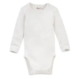 People Wear Organic People Wear Organic Baumwolle-Wolle-Seide Langarm-Body, uni meliert – Produktbild 1 von 1