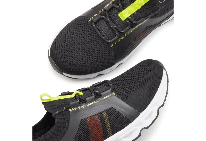 John Devin John Devin Schnürschuh, Freizeitschuh, Halbschuh, Schnürhalbschuh, Turnschuh Sneaker im sportiven Look mit leichter Sohle Unisex VEGAN, Schwarz, – Produktbild 4 von 5