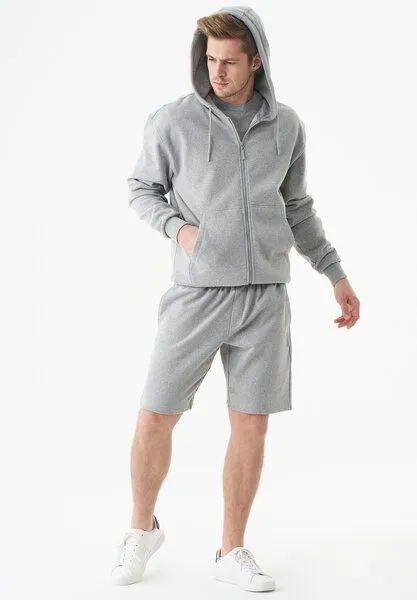 ORGANICATION ORGANICATION ESSENTIALS-JUNDA-Unisex Soft Touch Sweatjacke aus Bio-Baumwolle, Grey melange, – Produktbild 2 von 4