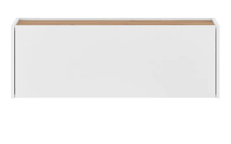 Furn.Design Hängeschrank Center (in weiß und Wotan Eiche, 100 x 35 cm) Flurschrank hängend, Weiß, – Produktbild 2 von 5