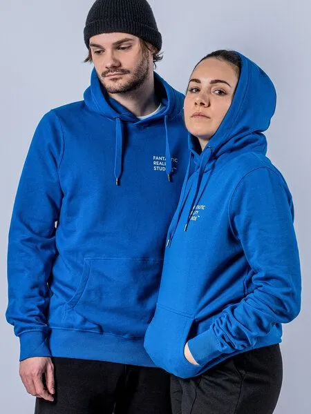 FANTASTIC REALITY STUDIOS Fantastic Reality Studios Fantastic Reality Hoodie – Bio-Baumwolle, Unisex, Blau, – Produktbild 3 von 4