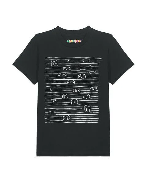 watabout.kids watabout.kids T-Shirt Kinder Doodle Dogs, Black, – Produktbild 1 von 2
