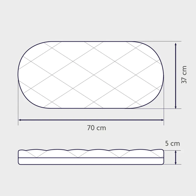 Julius Zöllner Julius Zöllner Matratze Dr. Lübbe Premium für Stubenwagen 70x37 cm, Weiss, – Produktbild 1 von 3