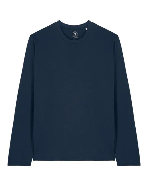 YTWOO YTWOO Basic Unisex Langarmshirt aus 100% Biobaumwolle, Navyblau, – Produktbild 1 von 4