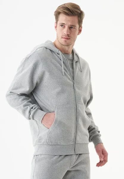 ORGANICATION ORGANICATION ESSENTIALS-JUNDA-Unisex Soft Touch Sweatjacke aus Bio-Baumwolle, Grey melange, – Produktbild 3 von 4
