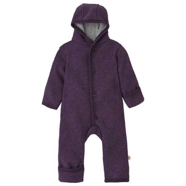 Disana Disana Baby Walk Overall Schurwolle kbT-Merinowolle, Aubergine, – Produktbild 1 von 4