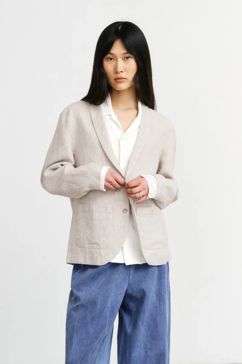 Rotholz Rotholz Damen vegan Blazer Workwear Natural, Beige, – Produktbild 2 von 2