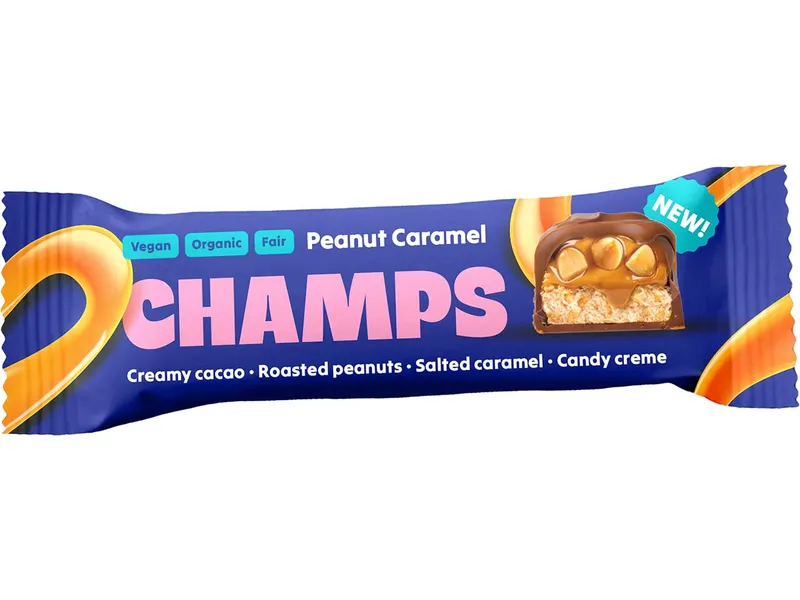 CHAMPS CHAMPS Bio-Schokoladenriegel "Peanut Caramel", vegan, 45 g – Produktbild 1 von 1