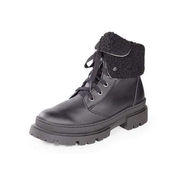 Fairticken Fairticken Vegane gefütterte Stiefel BRAGA mit einstellbarer Stiefelhöhe, Schwarz, – Produktbild 3 von 4