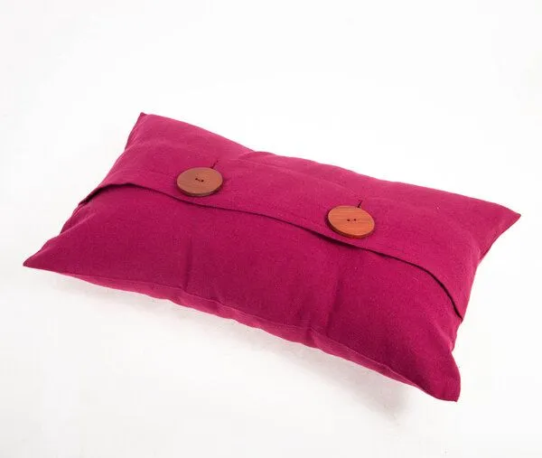 HängemattenGlück HängemattenGlück Sofakissen / Dekokissen aus reiner Bio Baumwolle (Bezug und Füllung) 50x30cm viele Farben, Beere (lila), – Produktbild 1 von 4