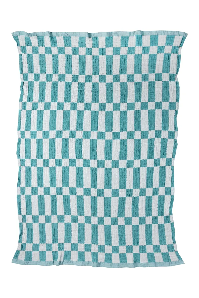 Tranquillo Tagesdecke BLOCKS - blau – Produktbild 1 von 1