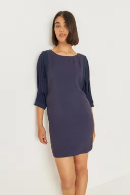 SKFK SKFK Damen vegan Kleid Adaie Marineblau – Produktbild 1 von 1