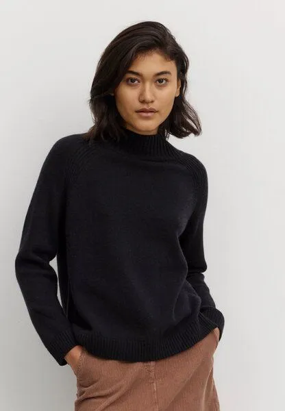 recolution Damen Strickpullover aus Bio-Wolle und Bio-Baumwolle - ELEOCHARIS - recolution, Black (schwarz), – Produktbild 3 von 4