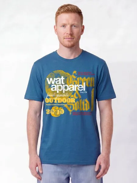 watapparel watapparel T-Shirt Unisex LIMITED EDITION LOGO PRINT 02, Mindful blue, – Produktbild 2 von 2