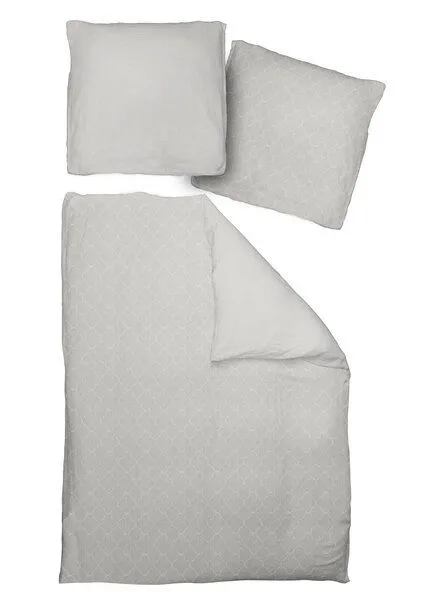 Nature by Adam Nature by Adam Bettwäsche 2tlg aus 100% Bio-Baumwolle - Made in Germany - Indian Cortezada Light, Hellgrau, – Produktbild 2 von 4