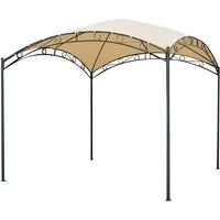 Pavillon "HUDSON" B 295 x T 295 x H 279 cm, Stahlgestell, Polyesterbezug beige – Produktbild 1 von 1
