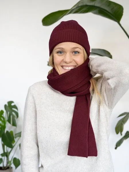 FUXBAU FUXBAU 4Seasons Strickmütze, Bordeaux, – Produktbild 4 von 4