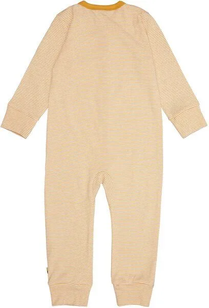 loud + proud loud + proud Baby Overall Pyjama aus Bio Baumwolle und GOTS zertifiziert, Curcuma/gold, – Produktbild 4 von 4
