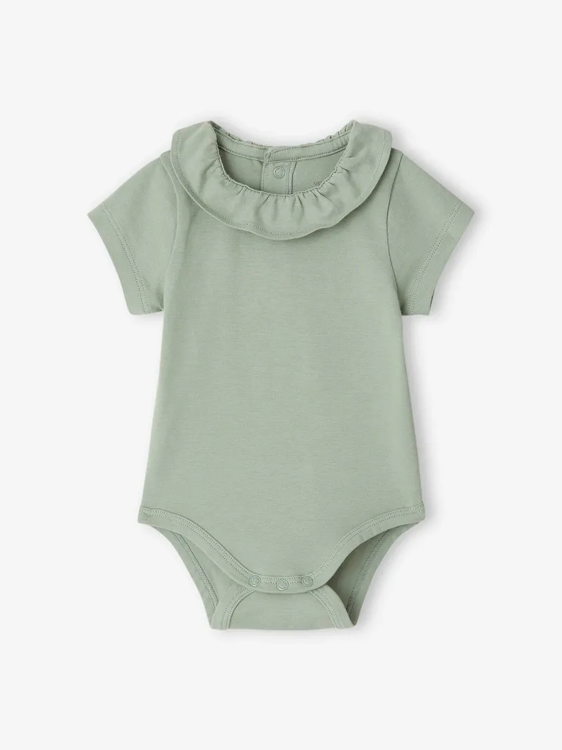Vertbaudet 2er-Pack Baby Kurzarm-Bodys, Salbeigrün, – Produktbild 2 von 4