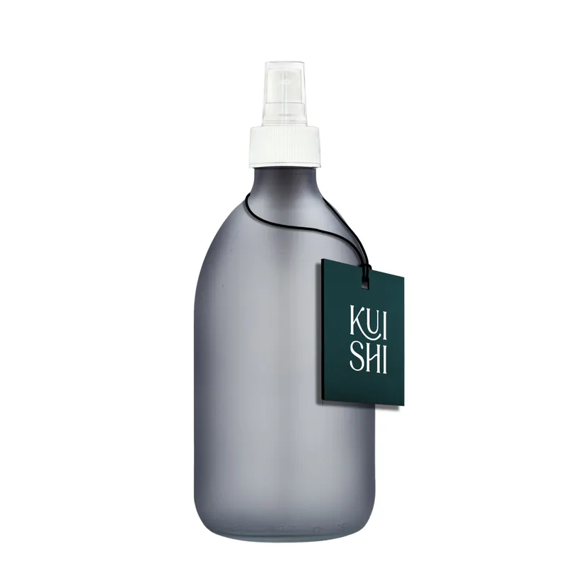 Zerstäuberflasche aus grauem Glas – Produktbild 2 von 2