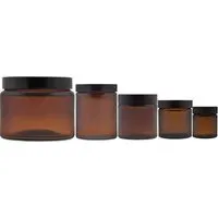 mikken mikken Tiegel 30 / 60 / 120 / 180 / 500 ml Braunglas Deckel Cremetiegel – Produktbild 1 von 1