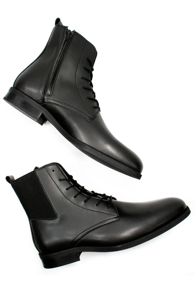 Will's Vegan Store Will's Vegan Store Herren vegan Anzugstiefel Schwarz, Schwarz, – Produktbild 1 von 2