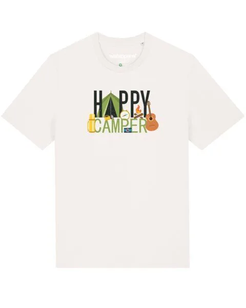 watapparel watapparel T-Shirt Unisex Happy Camper, Off white, – Produktbild 1 von 4