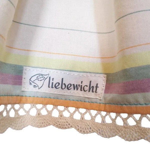 liebewicht liebewicht Faltenrock für Mädchen weiß bunt gestreift bio, White, – Produktbild 5 von 8