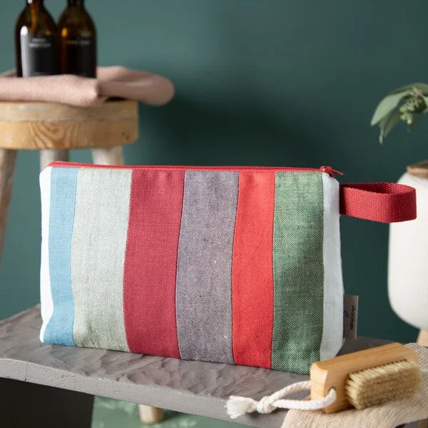 nahtur-design nahtur-design Nachhaltige Kulturtaschen | Leinen | verschiedene Farben, No_18 (bunt), – Produktbild 1 von 4