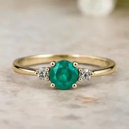 Spirit of Island Spirit of Island Gold Ring | Smaragd & Diamanten Paar – Produktbild 1 von 1