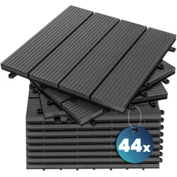 Casaria® WPC Fliesen 44er-Set Klassik Anthrazit - 30x30cm – Produktbild 1 von 1