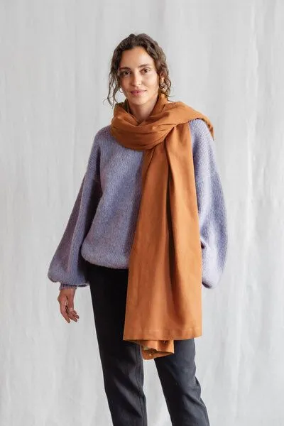 Jyoti - Fair Works Jyoti - Fair Works Baumwoll Schal Sanavi, Haselnuss, – Produktbild 1 von 2