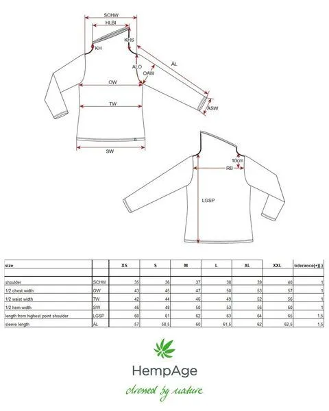 HempAge HempAge Damen Apartes Langarmshirt Hanf/Biobaumwolle, Titan (grau), – Produktbild 3 von 4