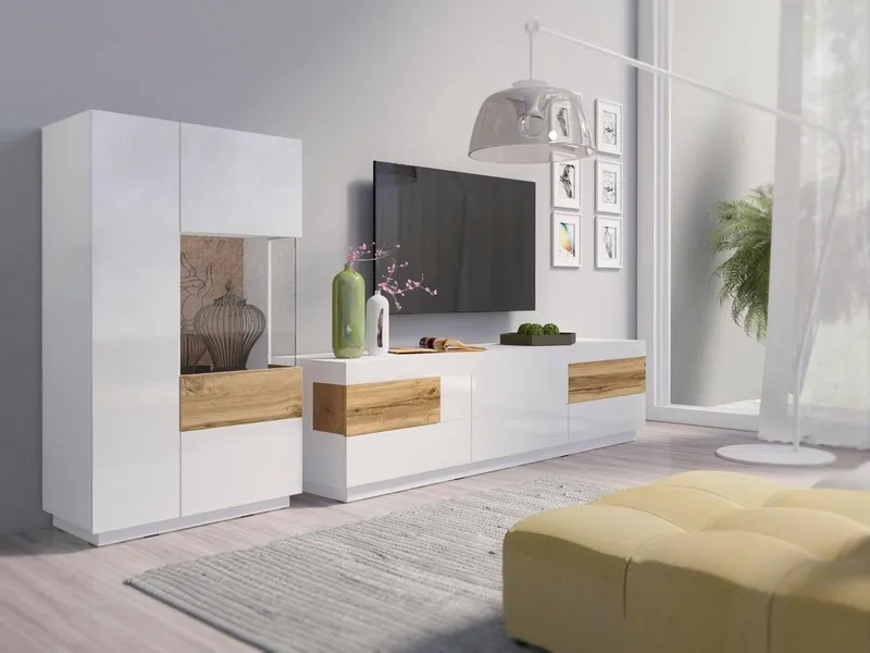 OTTO home Wohnwand Silke, (Set, 2-St), (2-tlg), Weiß, – Produktbild 1 von 4