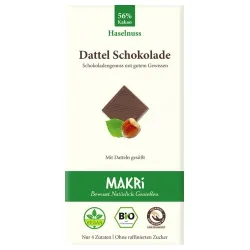 Makri Makri Dattel-Schokolade mit Haselnuss ohne raffinierten Zucker – Produktbild 1 von 1