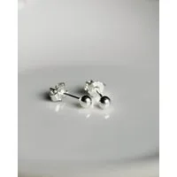 lille mus lille mus Ohrstecker 'Kugel' 925 Silber / vergoldet – Produktbild 1 von 1