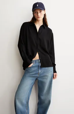 ARMEDANGELS ARMEDANGELS Damen vegan Bluse Longsleeve Larisaana Schwarz – Produktbild 1 von 1
