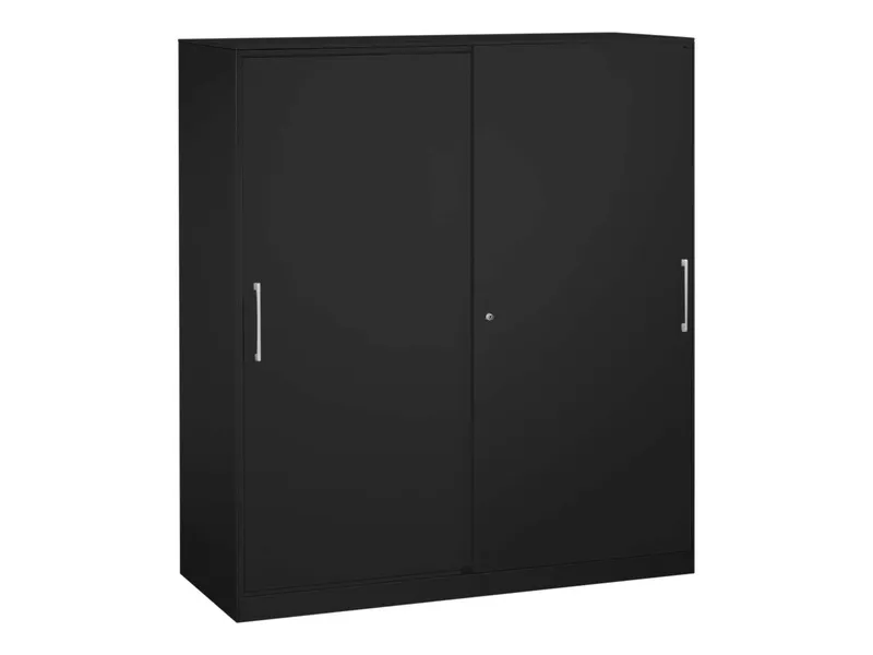 Schiebetürenschrank "CONTACT", Höhe 163,5 cm (BxT) 120 x 43,5, Schwarz, – Produktbild 1 von 1