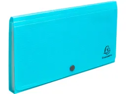 Exacompta Exacompta Fächermappe 14 x 17 cm "Pop'N Co" 7 Fächer, Recycling-PP, cyan – Produktbild 1 von 1