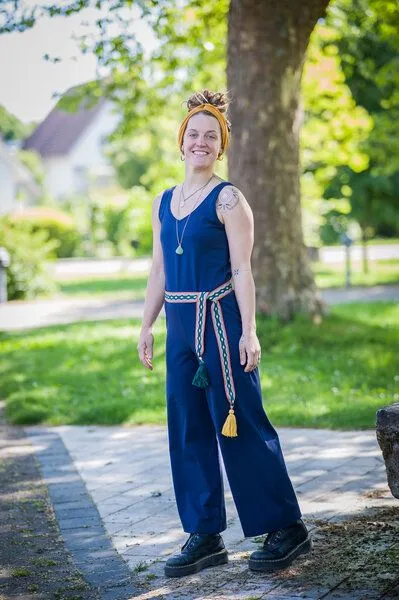 YogiLiebe YogiLiebe Move & Soma Fair Fashion Jumpsuit aus Bio-Baumwolle, Navy blue, – Produktbild 2 von 4