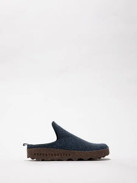 ASPORTUGUESAS ASPORTUGUESAS Filz Pantolette Come Herren, Blue, – Produktbild 1 von 4