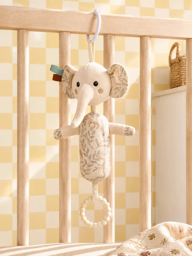 Vertbaudet Baby Activity-Elefant zum Aufhängen BABYLON, Beige, – Produktbild 1 von 4