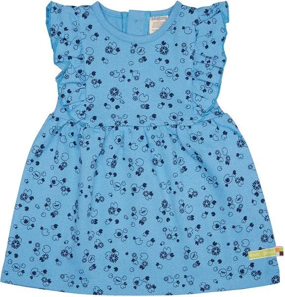 loud + proud loud + proud Babys & Kinder Kleid aus Musseline Jersey mit Druck, GOTS-zertifiziert, Basin(blau), – Produktbild 2 von 2