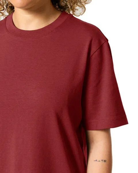 YTWOO YTWOO Nachhaltiges schweres Unisex T-Shirt, Dunkelrot, – Produktbild 2 von 4
