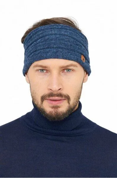 Apu Kuntur Apu Kuntur Stirnband Suave aus 100% Baby Alpaka, Blau, – Produktbild 3 von 4