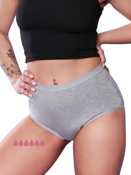 Taynie Ultra Periodenunterwäsche Biozidfrei 60°C Taynie Comfort Bamboo Ultra, Grau, – Produktbild 2 von 4
