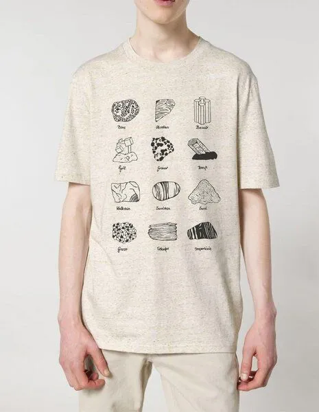 UNIPOLAR Unipolar Geologie T-Shirt | Gesteinsarten, Heather ash, – Produktbild 4 von 7