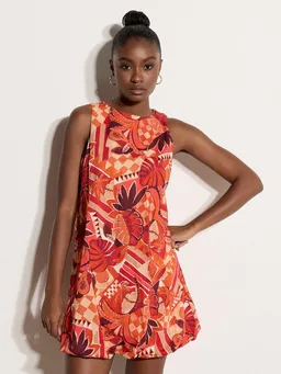 Apricot Apricot Minikleid Minikleid mit abstraktem Print und Bubble-Saum – Produktbild 1 von 1