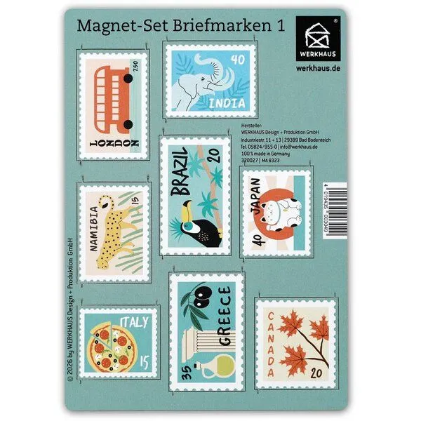 WERKHAUS WERKHAUS Magnet-Set - Briefmarken 1 – Produktbild 2 von 4