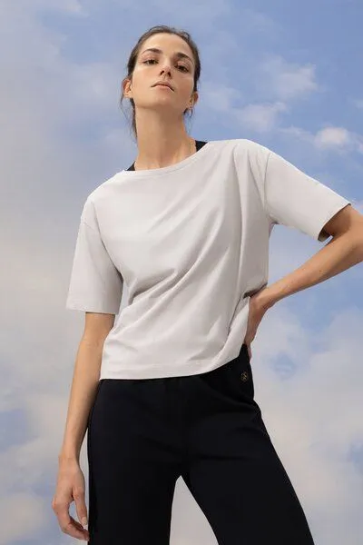 Soulwear Soulwear Oversized Yoga T-Shirt Natural aus Bio-Baumwolle, Grau, – Produktbild 1 von 3